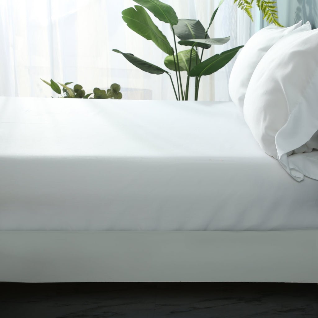 Agate White Fitted Sheet Set - EASVEN